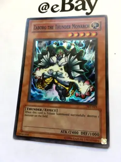 YUGIOH - ZABORD THE THUNDER MONARCH - AST-023 - SUPER RARE - NM - ANCIENT SANCTU - Image 3