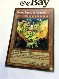 YUGIOH - SACRED PHOENIX OF NEPHTYS - EEN-ENSE3 - LIMITED ED - SECRET RARE - NM - Image 3