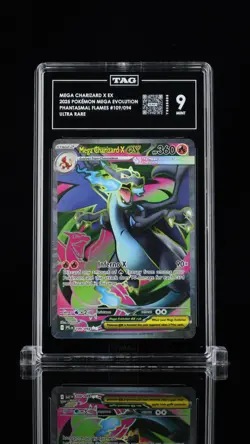 Mega Charizard X EX Ultra Rare Holo 109/094 Phantasmal Flames TAG 9 Pokemon TCG - Image 1