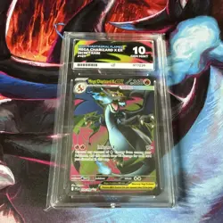 Pokemon TCG Mega Charizard X Ex 109/094 Card - GRADED ACE 10 - Image 1