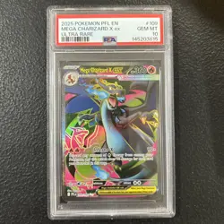 Pokemon TCG: Mega Charizard X ex - Phantasmal Flames - 109/094 Ultra Rare PSA 10 - Image 1