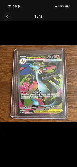 2 Pokemon TCG Mega Charizard x EX 109/094 Phantasmal Flames Holo NM 🔥 - Image 3