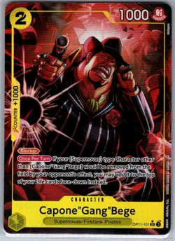 Capone"Gang"Bege (Alt Art) OP11-101 English Fist of Divine Speed - One Piece NM - Image 1
