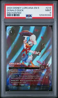 2024 Disney Lorcana - Donald Duck Pie Slinger - Enchanted #214/204 - PSA 9 - Image 1