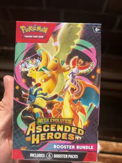Pokemon TCG Ascended Heroes Booster Bundle 6 Packs Factory Sealed Mega Evolution - Image 1