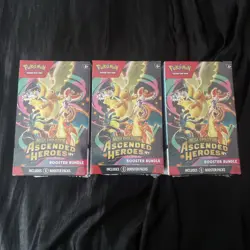Pokemon TCG Mega Evolution Ascended Heroes Booster Bundle Sealed New x3 - Image 1