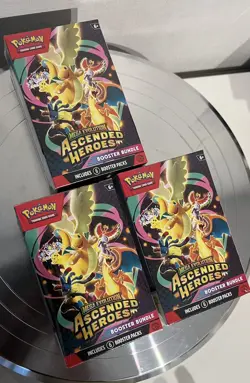 3x Pokemon TCG Mega Evolution Ascended Heroes Booster Bundle Sealed In Hand - Image 1
