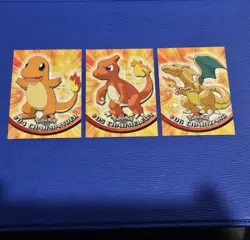 Charmander Charmeleon Charizard 1999 Topps Pokemon TV Series 1 Black Label Cards - Image 1