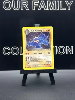 Dark Machamp Holo Rare Team Rocket 10/82 Pokemon Card - WOTC 1999 - Image 1