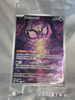 Pecharunt 129 Sv: Scarlet & Violet Promo Cards Holo STILL IN WRAPPER - Image 1