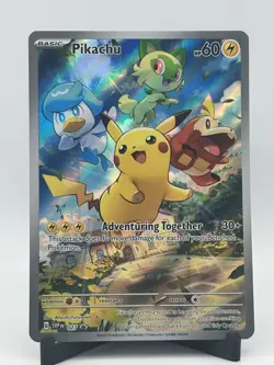 Pokemon Pikachu TCG Promo Holo Black Star Paldea Evolved Card 027 - Image 1