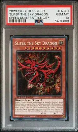 PSA 10 Egyptian God Card Trio Ra Slifer Obelisk SBCB Secret Yu-Gi-Oh! - Image 3