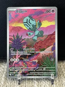 Pokemon TCG Elgyem Card Illustration Rare Sv: Black Bolt 120/086 NM - Image 1