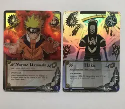Set of 2 Promo cards for Naruto ccg tcg Naruto [Wild Rage] & Haku [Ice Mirrors] - Image 1