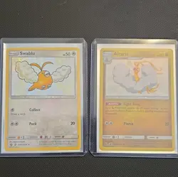 Pokemon TCG English Reverse Holo 2 Card Lot - Swablu SV42, Altaria SV37 - Image 1