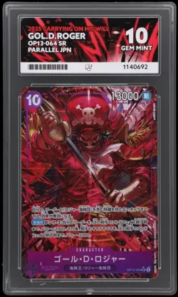 Gol D. Roger SR Alternate Art OP13-064 2025 ONE PIECE Card Japanese ACE 10 - Image 1