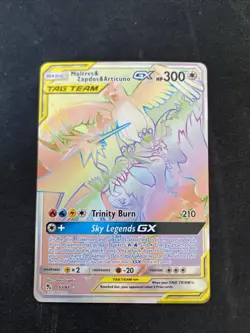 Moltres Zapados Articuno GX Full Art Holo Card 69/68 Hidden Fates - Image 1