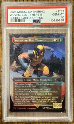 2024 MTG SECRET LAIR DROP WOLVERINE-FOIL #1737 WOLVERINE, BEST THERE IS PSA 10 - Image 1