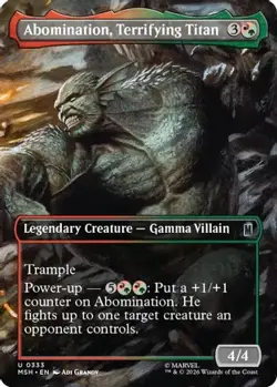 ABOMINATION, TERRIFYING TITAN (BORDERLESS) 333 MARVEL SUPER HEROES MTG NM/M - Image 3