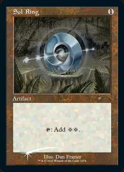 1x Sol Ring - Foil Etched - Retro Frame Light Play MTG Magic - Kid Icarus - - Image 1