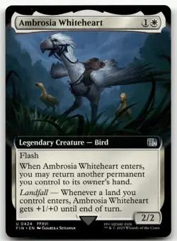 Ambrosia Whiteheart (Extended Art) #424 (NM) Final Fantasy FIN Magic MTG - Image 1