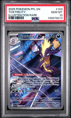 PSA 10 Toxtricity 103/094 Pokemon Phantasmal Flames PFL Illustration Rare 2025 - Image 1