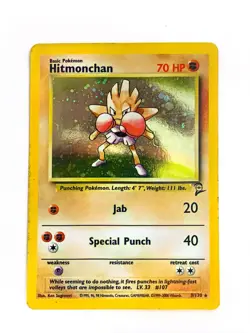 Hitmonchan 008/130 Base Set 2 Holo - HP - Pokemon TCG - SKUA023 - Image 1