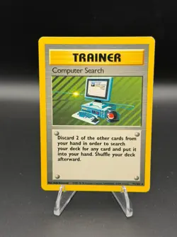 Computer Search 101/130 Rare Base Set 2 Pokemon Damaged - Image 1