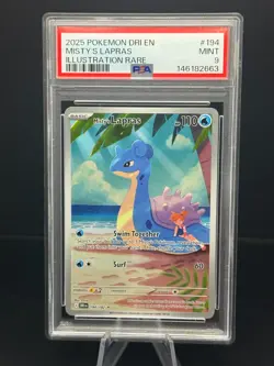 Pokemon TCG Misty's Lapras 194/182 Sv10 Destined Rivals IR Holo PSA 9 - Image 1