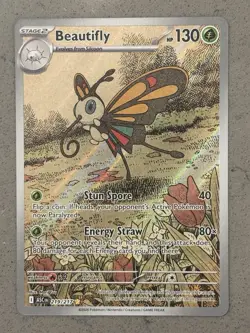 Pokemon TCG Beautifly 219/217 Ascended Heroes Full Art Holo Near Mint English - Image 1