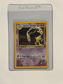 Pokemon Sabrina's Alakazam 16/132 Holographic Rare Gym Challenge TCG Card - Image 2