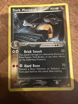 Dark Marowak 7/109 EX Team Rocket Returns Deck Exclusive Pokemon Card Rare WOTC - Image 1