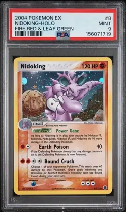 2004 POKEMON EX FIRE RED & LEAF GREEN #8 NIDOKING-HOLO PSA 9 - Image 1