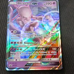 Pokemon TCG Mewtwo GX SM196 SM Holo Promo English HP 190 Basic - Image 1