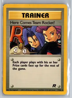 2000 Pokemon Team Rocket Here Comes Team Rocket! 71/82 WOTC LP/MP Rare TCG - Image 1