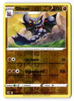 Gliscor 141/264 Reverse Holo Uncommon Fusion Strike Pokemon NM - Image 1