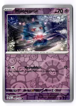 Misdreavus 087/193 Reverse Holo Common Paldea Evolved Pokemon NM - Image 1