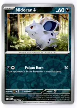 Nidoran F 029/165 Reverse Holo Common 151 Pokemon NM - Image 1