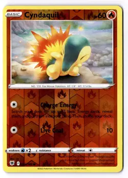 Cyndaquil 023/189 Reverse Holo Common Astral Radiance Pokemon NM - Image 1