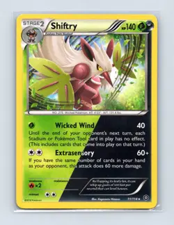 Shiftry 11/114 Holo Rare Steam Siege Pokemon Holo Lightly Played - Image 1