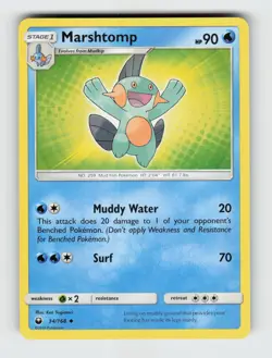 Marshtomp 34/168 - Pokemon - Celestial Storm - Uncommon - NM - Image 1