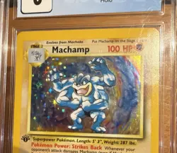 Machamp 1st edition 8/102 Base Set Holo Wizards 1999 Pokemon - CGC 6 Blue Label! - Image 1