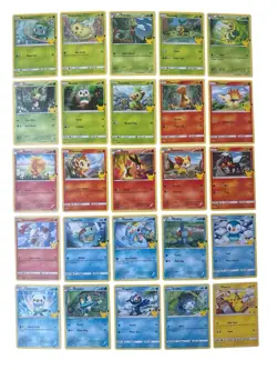 Pokemon McDonald’s Pokemon 25th Anniversary Complete Set of 25 Non Holo Promo - Image 1