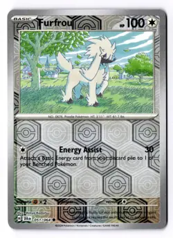 Furfrou 051/064 Reverse Holo Common Shrouded Fable Pokemon NM - Image 1