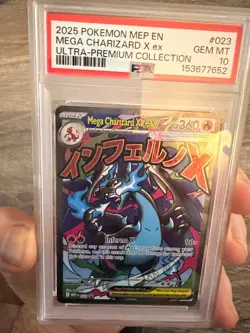2025 POKEMON MEP EN-ME BLACK STAR PROMO #023 MEGA CHARIZARD X EX PSA 10 - Image 4