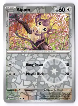 Aipom 137/167 Reverse Holo Common Twilight Masquerade Pokemon NM - Image 1