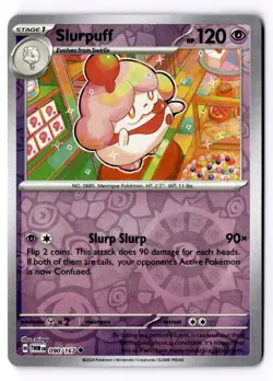 Slurpuff 090/167 Reverse Holo Uncommon Twilight Masquerade Pokemon NM - Image 1