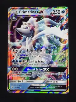 Primarina GX 42/149 SM Base Set Pokemon NM - Image 1