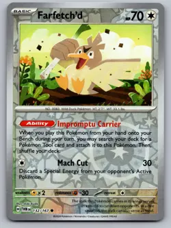 Farfetch'd 132/167 Common Twilight Masquerade Pokemon Reverse Holo Near Mint - Image 1