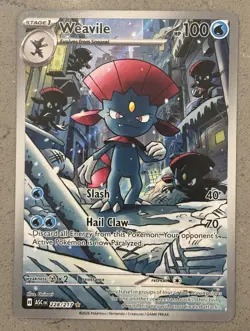 Weavile 228/217 Temporal Forces Illustration Rare Full Art Holo English - Image 1